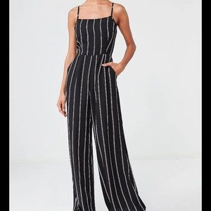 Urban Outfitters Jumpsuit Black with White Stripes Size S